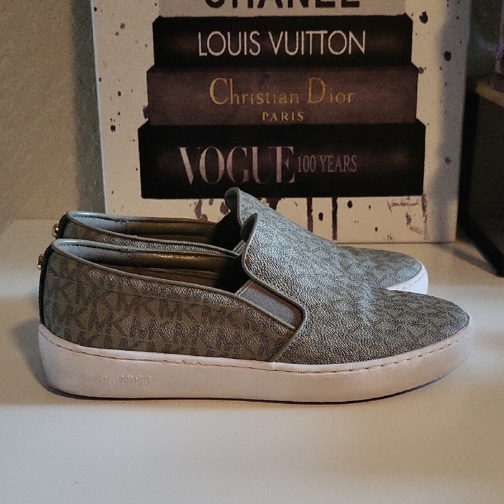 Michael Kors Keaton Sage Green Slip-On Sneakers - Picture 2 of 6